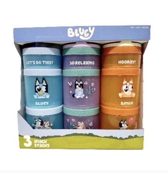 Bluey 3 pack Snack Containers BPA and Phthalate-free Dishwasher Safe Whiskware - Picture 2 of 7